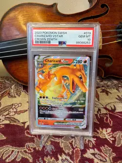🔥 Charizard VStar 019/159 PSA 10 GEM MINT ⚜ | 2023 Pokemon Crown Zenith - Image 1