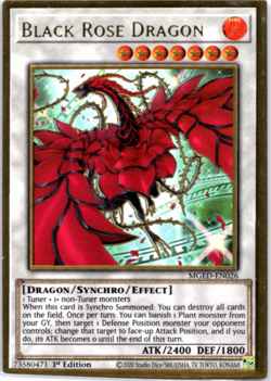 Black Rose Dragon (Alternate Art) [MGED-EN026] Premium Gold Rare Yugioh - Image 1