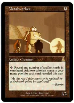 Magic Urza's Destiny 1999 - #135/143 Metalworker RARE TCG Card, Unplayed - Image 1