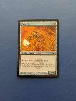 MTG Gold Myr: Scars of Mirrodin FOIL #157 – EX-MT+ - Image 1