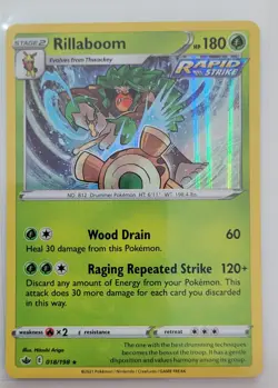 Rillaboom 018/198 Holo Rare Chilling Reign Pokemon Card Mint - Image 1