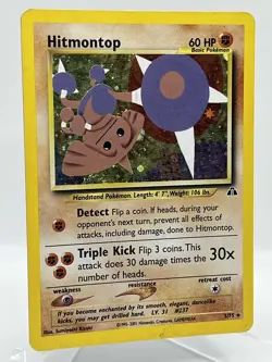 Hitmontop 3/75 Neo Discovery Holo Rare 2000 Vintage Pokemon TCG Card - Image 2