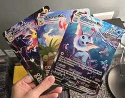 JUMBO VMAX Pokemon Set Flareon SWSH180 Vaporeon SWSH182 Jolteon SWSH184 - Image 1