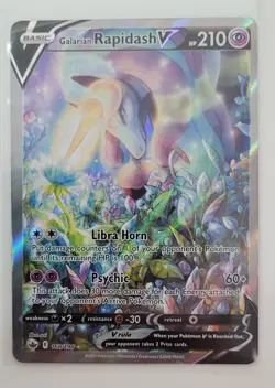 Galarian Rapidash V Full Art 168/195 Ultra Rare Chilling Reign Pokemon Card Mint - Image 1