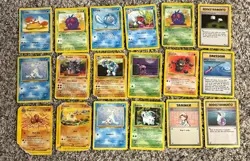 Vintage Pokemon Card Lot WOTC Bulk 205 Cards Base Set, Fossil, Jungle, Neo Era - Image 4