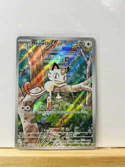 Pokemon TCG Phantasmal Flames Meowth 106/094 Illustration Rare NM Pack Fresh - Image 1