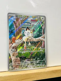 Pokemon TCG Phantasmal Flames Meowth 106/094 Illustration Rare NM Pack Fresh - Image 2
