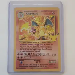 Pokemon Charizard Base Set Holo Rare Card 004/102 English TCG - Image 1