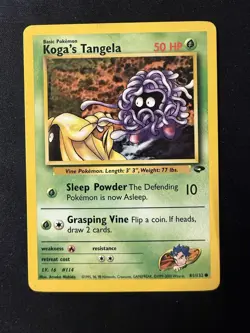 Koga's Tangela 81/132 Gym Challenge Regular Pokemon Tcg LP - Image 1