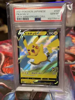 Pokemon TCG - Pickachu V 2021 25th Anniversary Collection - PSA 10 - Japanese - Image 1