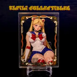 Sailor Moon Usagi Tsukino Premium Waifu Trading Card Metal Gold #/200 Die-Cut - Image 1