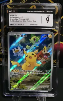 Pokemon Pikachu Scarlet & Violet Paldea Evolved ETB #027, CGC 9!!! - Image 1