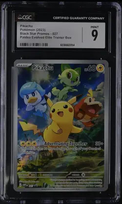 Pokemon Pikachu Scarlet & Violet Paldea Evolved ETB #027, CGC 9!!! - Image 2