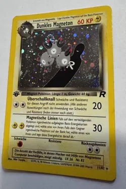 Pokemon Karte Dunkles Magneton 11/82 Team Rocket Deutsch Holo 1.edition - Image 2