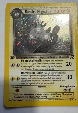 Pokemon Karte Dunkles Magneton 11/82 Team Rocket Deutsch Holo 1.edition - Image 3