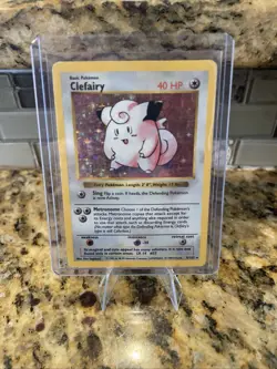 Pokemon Base Set 2 Clefairy Holo Rare Card 6/130 Pre owned - Image 2