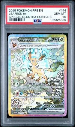 POKEMON PSA 10 LEAFEON EX PRISMATIC EVOLUTIONS 144/131 SIR - Image 1