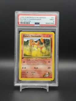 2000 POKEMON GYM CHALLENGE 1ST ED #60 BLAINE'S CHARMANDER PSA 9 (GEM MINT) - Image 1