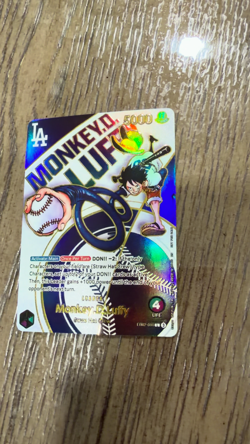 One Piece Monkey D. Luffy Foil Los Angeles Dodgers PROXY CARD - Image 2