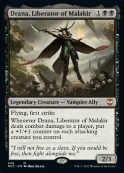 x1 Drana, Liberator of Malakir M MTG Commander Streets of New Capenna M/NM, Engl - Image 1
