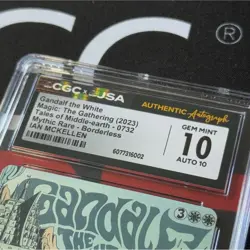 Gandalf The White M0732 IAN MCKELLEN CGC X JSA GEM MINT 10 AUTO 10 MTG LOTR - Image 2