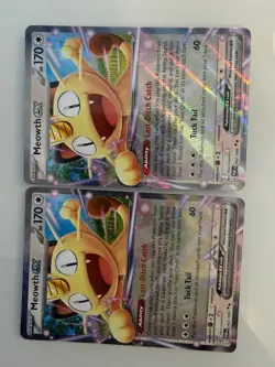 2x Meowth ex 062/088 – Perfect Order – Double Rare Holo –NM Pokemon Card Playset - Image 1