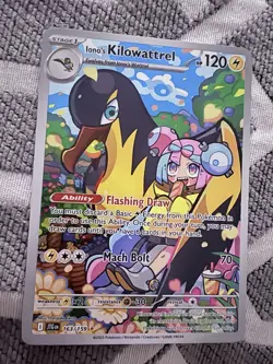 Pokemon TCG Iono's Kilowattrel Scarlet Violet Journey Together Card 163/159 - Image 1