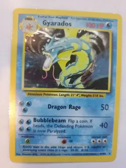 Gyarados Base Set Holo Fossil Pokemon Card WOTC - Image 1