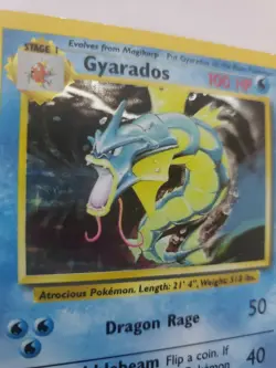 Gyarados Base Set Holo Fossil Pokemon Card WOTC - Image 2