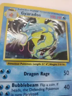 Gyarados Base Set Holo Fossil Pokemon Card WOTC - Image 3