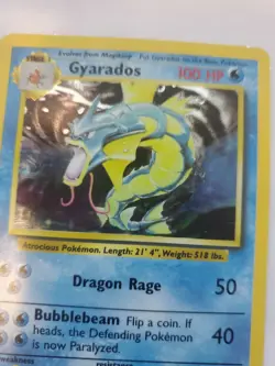 Gyarados Base Set Holo Fossil Pokemon Card WOTC - Image 4