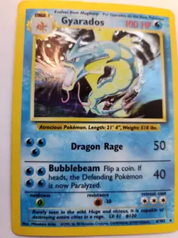Gyarados Base Set Holo Pokemon Card WOTC - Image 1
