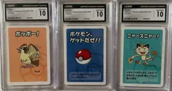 Pokemon Playing Cards Old Maid 2019 Japanese Gem Mint Pidgey Meowth Poke Ball - Image 1
