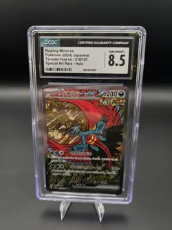 Pokemon TCG Roaring Moon ex SV8a Special Art Rare Holo CGC 8.5 JP 218/187 - Image 1