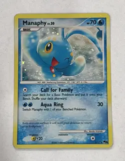 Pokemon TCG Manaphy 3/17 | POP Series 6 Promo | Holo Rare | Moderately Played - Image 1