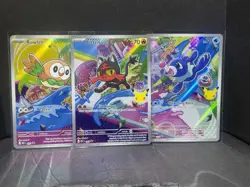 Pokemon Mega Evolution MEP 043 Rowlet 044 Litten 045 Popplio - Black Star Promo - Image 1