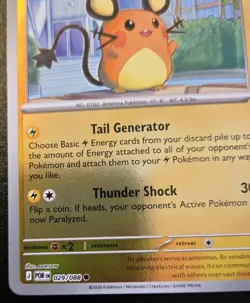 Dedenne 029/088 Reverse Holo Common Mega Evolution: Perfect Order Pokemon TCG - Image 4