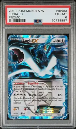 2013 POKEMON BLACK & WHITE PROMO #BW83 LUGIA EX PROMO PSA 6 - Image 1