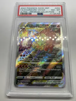 2022 Ultra Premium Collection Charizard VStar Full Art Pokemon SWSH262 - PSA 8 - Image 1