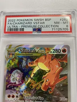2022 Ultra Premium Collection Charizard VStar Full Art Pokemon SWSH262 - PSA 8 - Image 3