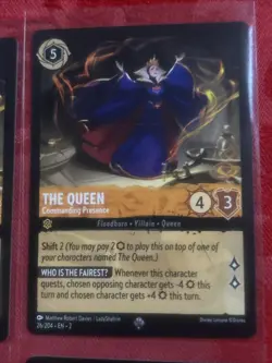 4x Disney Lorcana Floodborn -The Queen - Commanding Presence - x4 - Image 2