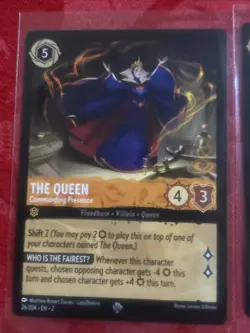 4x Disney Lorcana Floodborn -The Queen - Commanding Presence - x4 - Image 3