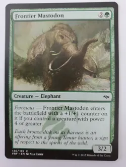 MTG Magic The Gathering Card Frontier Mastodon Creature Elephant Green Fate Refo - Image 1