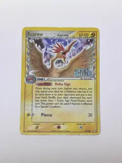 Fearow 18/100 Reverse Holo Delta Species Crystal Guardians Pokemon Card Stamped - Image 1