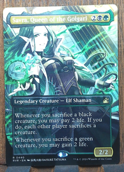 MTG🎇 Savra, Queen of the Golgari (Anime Borderless) Ravnica Remastered ❤ NM! - Image 1