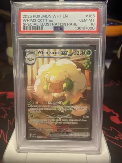 Whimsicott EX #165/086 PSA 10 Pokemon White Flare 2025 - Image 1