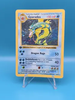 Gyarados 1st Edition Shadowless Holo Base Set 6/102 100 HP English - Image 5