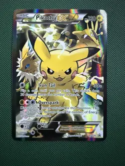 Pokemon Pikachu EX XY124 Black Star Promo 2016 Holo Card TCG - Image 1