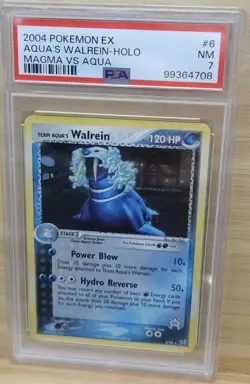 2004 ENGLISH POKEMON EX AQUA'S WALREIN-HOLO TEAM MAGMA VS AQUA PSA 7 - Image 1