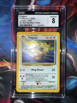 1999 Pokemon Unlimited Jungle No Set Symbol Holo Pidgeot 8/64 CGC 8 - Image 1